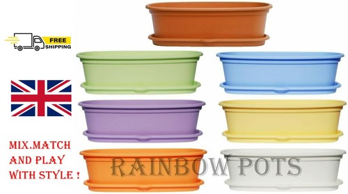 Plastic plant pots - plastic, pots,pots,oval