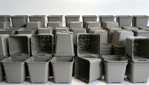 100 9cm square plastic - 100,