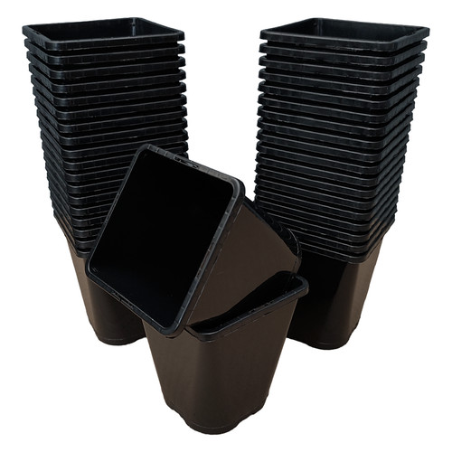Square plant pots black - 2l,