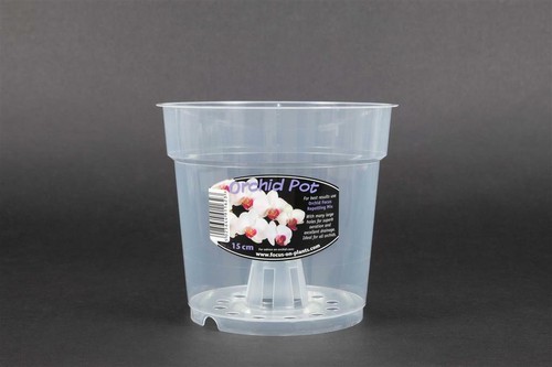 Clear orchid pots - clear,