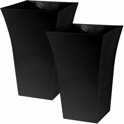 Large black square - black, plant