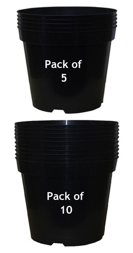 Black plastic plant - plant, pots