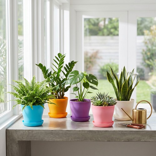 42pcs plastic flower plant - 25/42pcs,