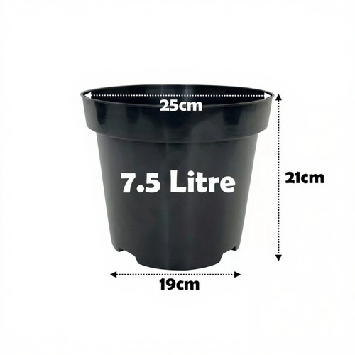 Litre black plant pots - black,