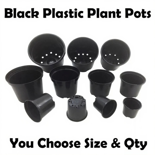 Strong black plastic garden - black,