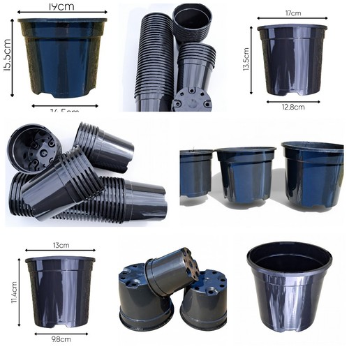 Black plastic plant pots 3 - 2,