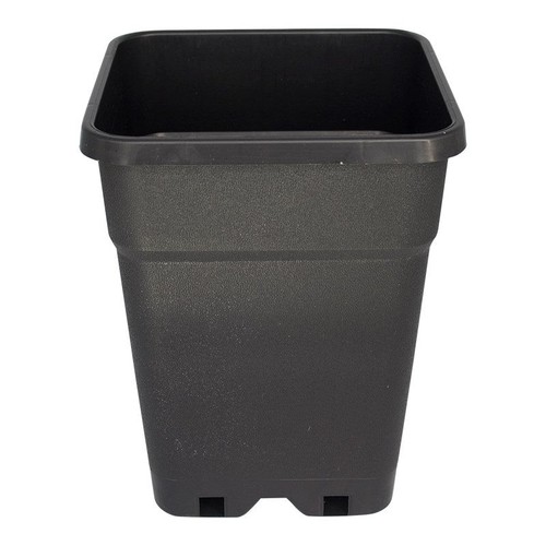 Square black pot - black,