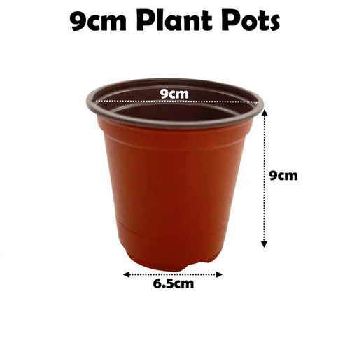 9cm plant pots terracotta - 9cm,