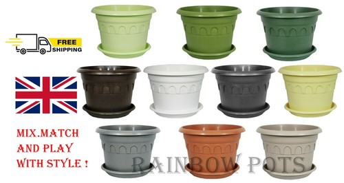 Plastic plant pots decor - plastic,