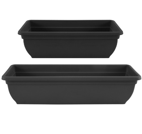 Trough plant pot - long, plastic