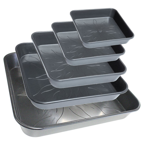 Square plant pot saucer - pot, tray